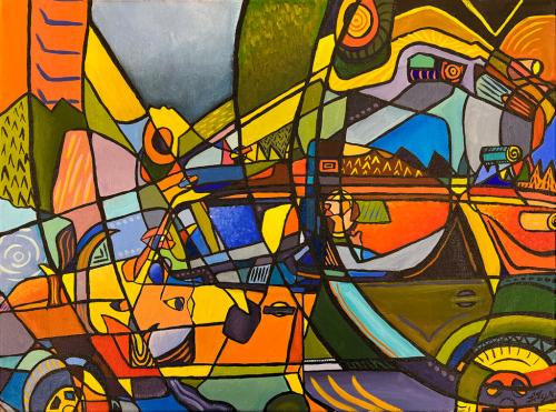 cubist abstract painting